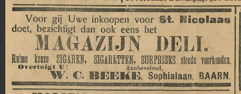 Sigarenhandel W.C. Beeke