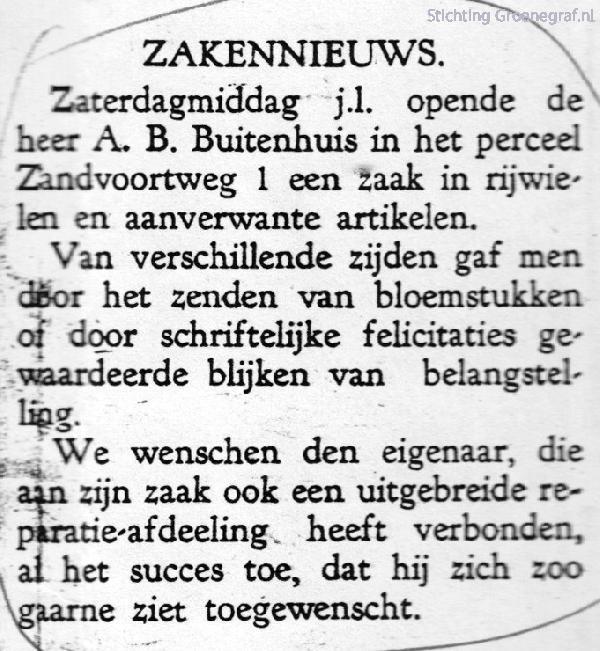Opening A.B. Buitenhuis