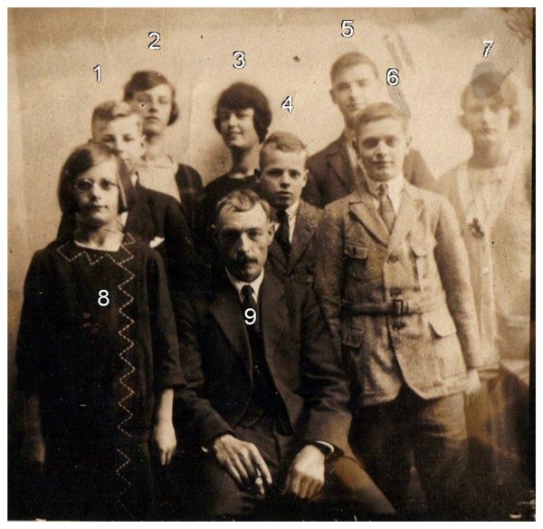 Antonius Scheel met zijn kinderen