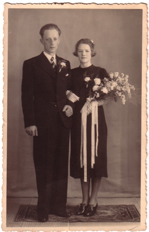 Willem Breunesse en Gijsbertha Ravenhorst, trouwfoto