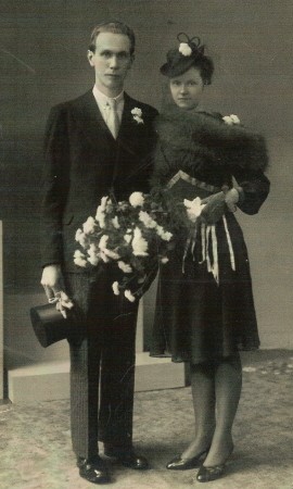 Frederik Otto Blom en Maria Margaretha van den Brink trouwfoto