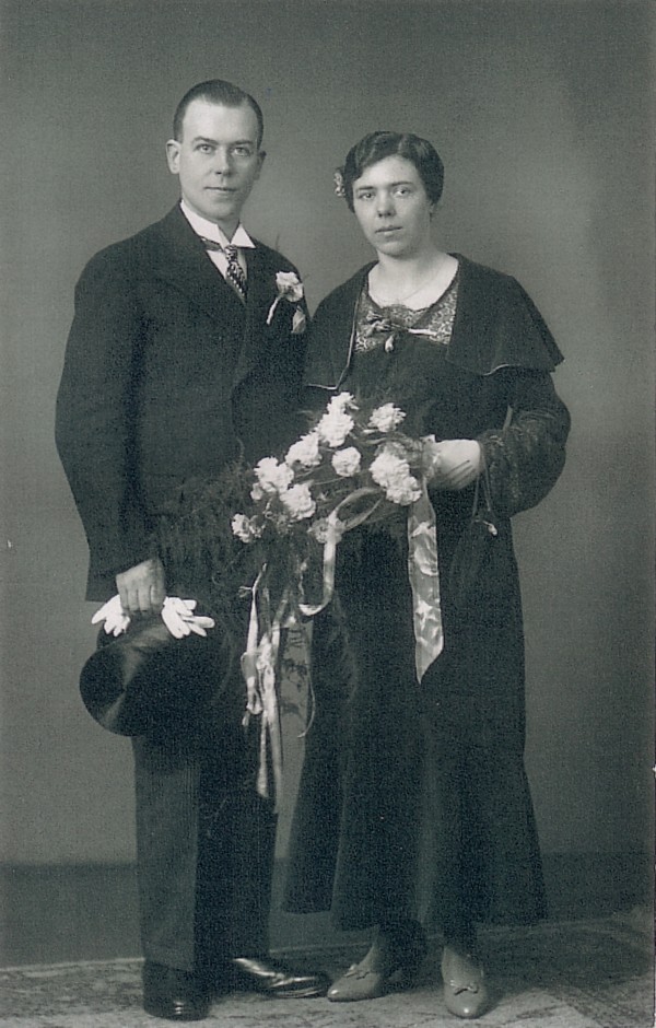 Antoni Lambertus Lammers en Elisabeth van der Horst trouwfoto