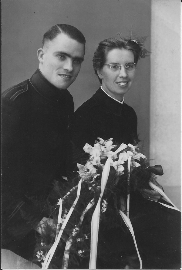 Johan Anton Lodder en Trijntje Dijkstra, trouwfoto