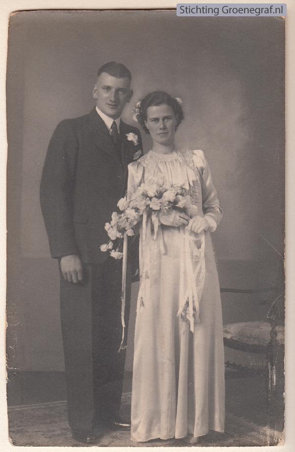 Gerrit de Gier en Francisca Johanna Everdina Limper trouwfoto