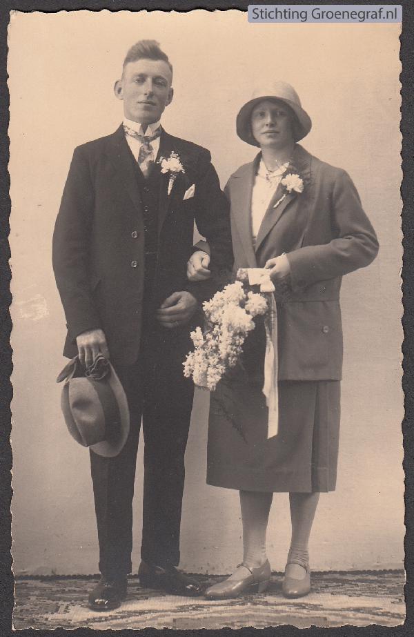 Wilhelm Hendrikus Daselaar en Wilhelmina Sophia Kaats trouwfoto