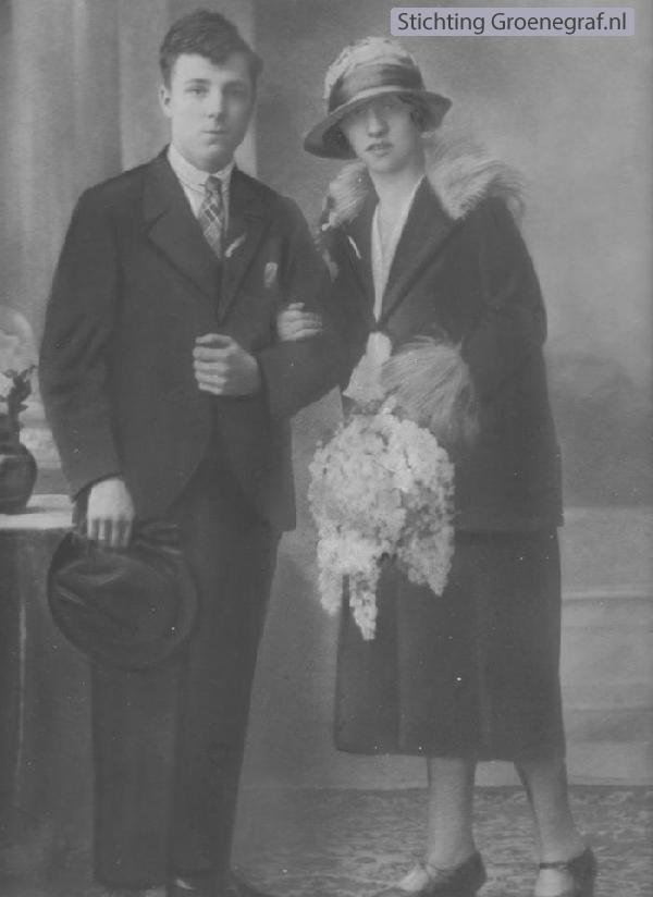 Arie Johannes Cornelis Gaarenstroom en Johanna Maria Petronella Berlips trouwfoto