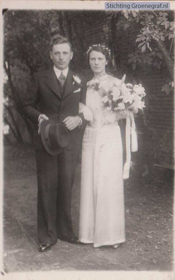 Hendrik Los en Cornelia Hendrika van der List trouwfoto