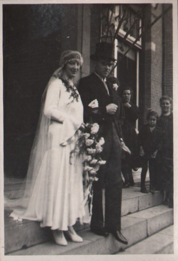 Wilhelmina Gijsberta Hilhorst en Gerrit Jozef Schouten trouwfoto