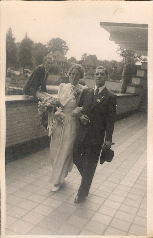 Evertje Christina Hellinga en Gerrit Luijer, trouwfoto