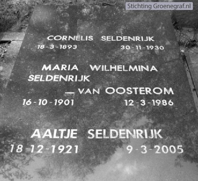 Grafmonument grafsteen Maria Wilhelmina van Oosterom