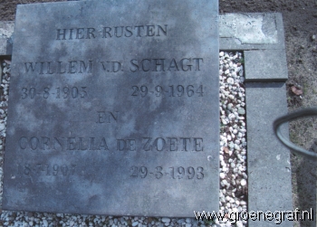 Grafmonument grafsteen Willem van der Schagt