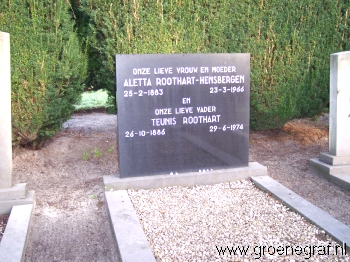 Grafmonument grafsteen Aletta  Hensbergen