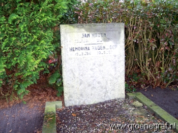 Grafmonument grafsteen Jan  Hagen