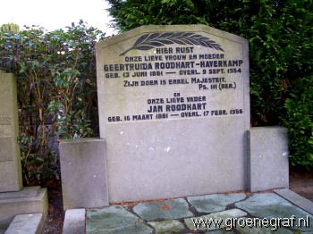 Grafmonument grafsteen Geertruida  Haverkamp