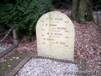 Grafmonument grafsteen Wijnand Theodorus  Esser