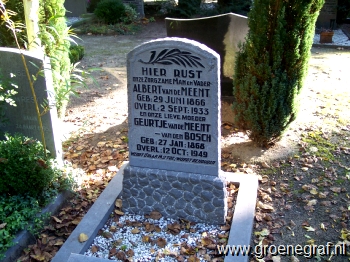 Grafmonument grafsteen Albert van de Meent