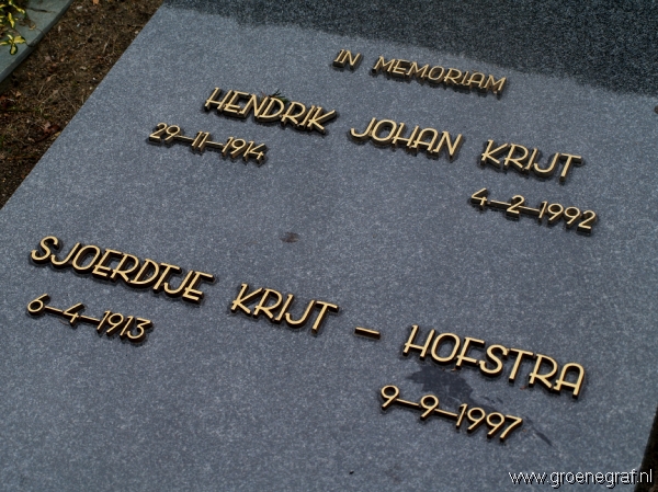 Grafmonument grafsteen Hendrik Johan  Krijt