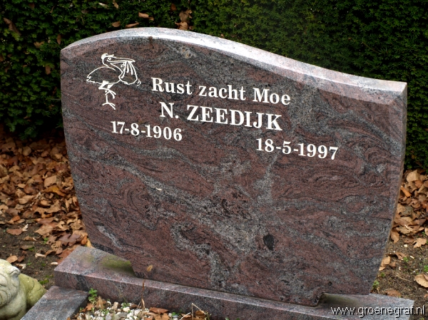 Grafmonument grafsteen Niesje  Zeedijk