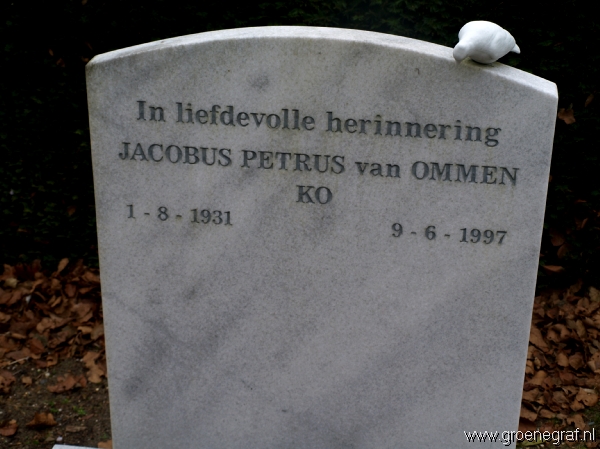Grafmonument grafsteen Jacobus Petrus van Ommen