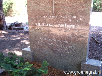 Grafmonument grafsteen Wilhelm Friedrich  Schaink