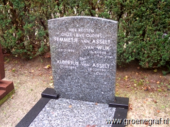 Grafmonument grafsteen Albertus van Asselt