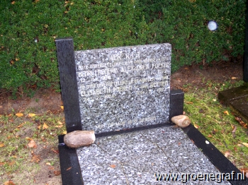 Grafmonument grafsteen Elisabeth van Reenen