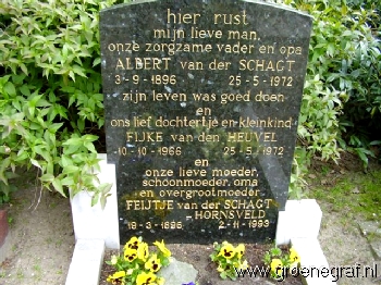 Grafmonument grafsteen Albert van der Schagt