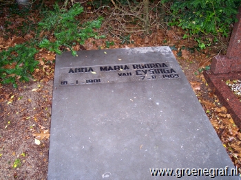 Grafmonument grafsteen Anna Maria  Roorda van Eysinga