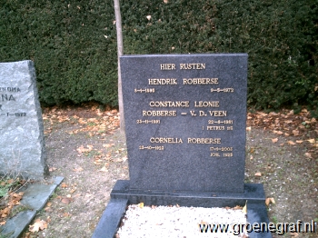 Grafmonument grafsteen Hendrik  Robberse