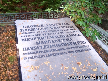 Grafmonument grafsteen George Lodewijk  Hasseleij Kirchner