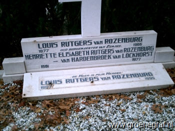 Grafmonument grafsteen Louis  Rutgers van Rozenburg