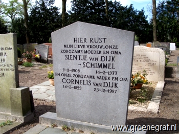 Grafmonument grafsteen Cornelis van Dijk