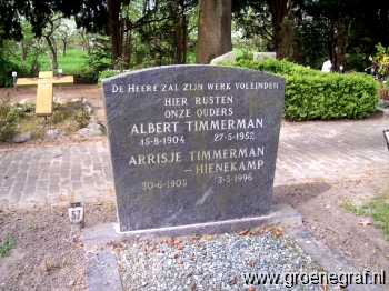 Grafmonument grafsteen Albert  Timmerman