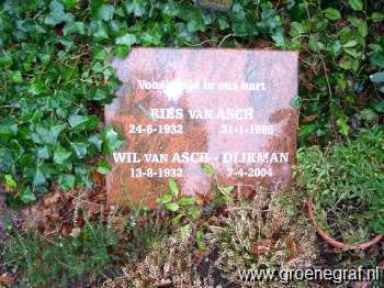 Grafmonument grafsteen Marinus Johannes van Asch