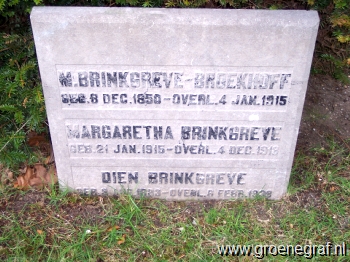 Grafmonument grafsteen Mechteldina Hendrina Elisabeth  Brinkgreve
