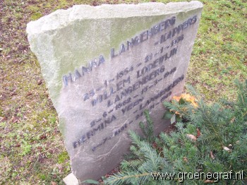 Grafmonument grafsteen Willem Lodewijk  Langenberg