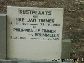 Grafmonument grafsteen IJke Jan  Timmer