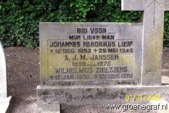 Grafmonument grafsteen Johannes Hendricus  Luijf