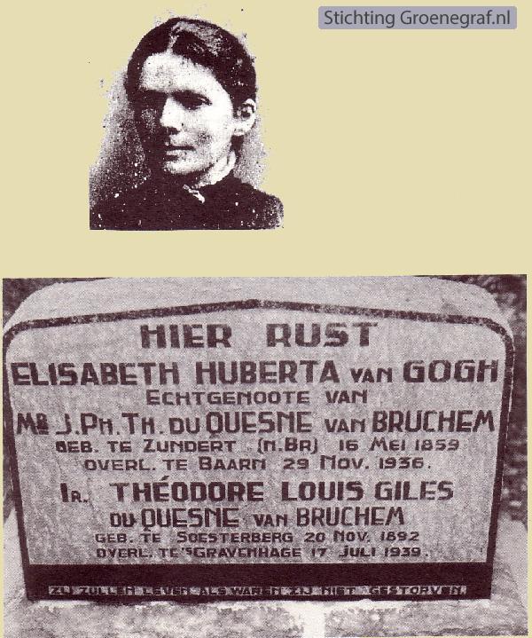 Grafmonument grafsteen Elisabeth Hubertha van Gogh