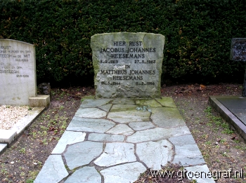 Grafmonument grafsteen Jacobus Johannes  Heesemans