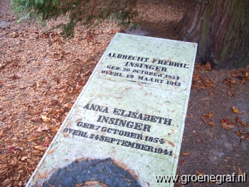 Grafmonument grafsteen Albrecht Frederik  Insinger