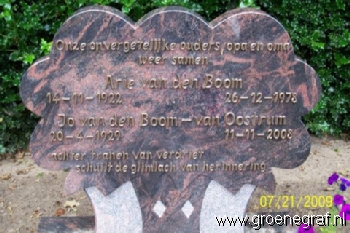Grafmonument grafsteen Arie van den Boom