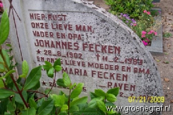 Grafmonument grafsteen Johannes  Fecken