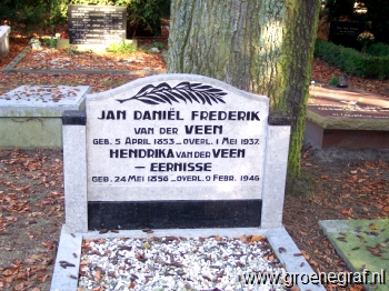 Grafmonument grafsteen Jan Daniel Frederik van der Veen