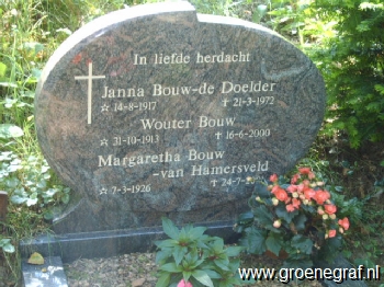 Grafmonument grafsteen Janna de Doelder