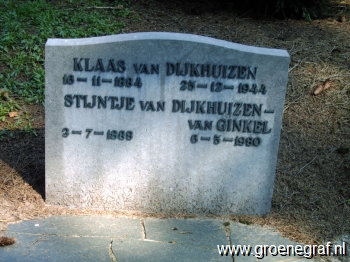 Grafmonument grafsteen Klaas van Dijkhuizen
