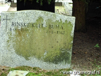 Grafmonument grafsteen Rinske  Buma