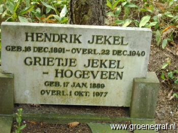 Grafmonument grafsteen Hendrik  Jekel