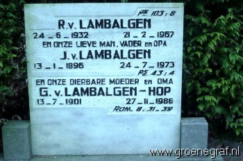 Grafmonument grafsteen Jan van Lambalgen