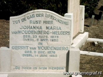 Grafmonument grafsteen Gerrit van Woudenberg